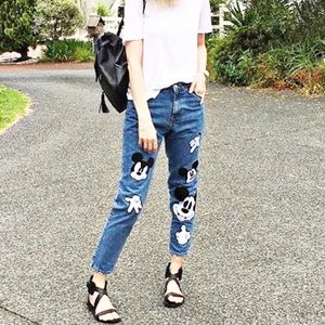 Zara meets Disney Mickey Mouse Denim/ Jeans
